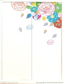 清新花卉移门