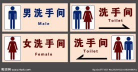 洗手间标识牌