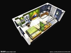 房地产轴侧鸟瞰效果图3D模型J