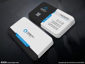 黑色蓝色公司企业名片