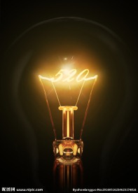 精致的发光灯丝文字520