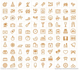 聚会 线性 矢量 图标