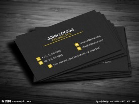 黑色大气名片模板