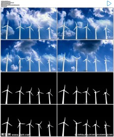 风力发电蓝天白云