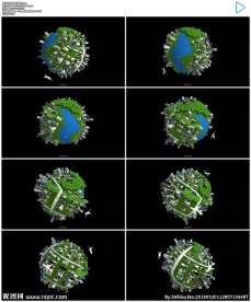 地球上的城市建设透明通道