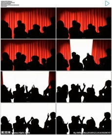 电影帷幕拉开观众欢呼