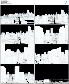 房地产城市线条轮廓穿梭