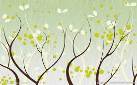 现代简约抽象树木树枝背景墙