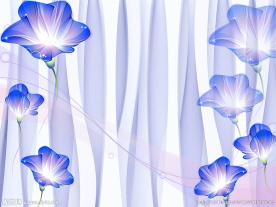 优雅喇叭花背景墙