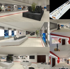 企业展厅设计效果图图片