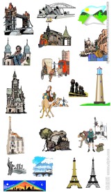 世界建筑矢量素材