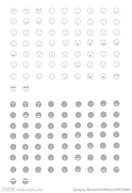 细线+实心Emoji表情相关图