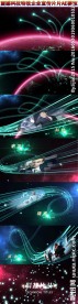 震撼大气粒子科技图片文字AE模