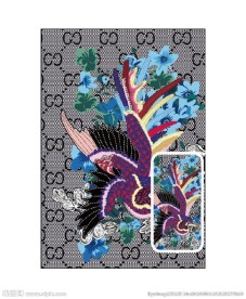 古琦布纹新款凤凰鸟