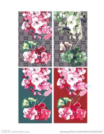 古琦四款布纹花手机壳图案