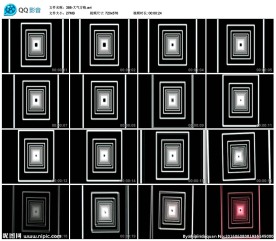 空间立体三维黑白方格背景视频