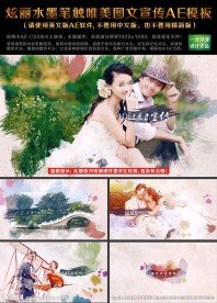 炫丽水墨唯美图文宣传AE模板