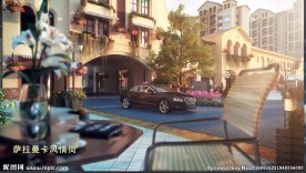 咖啡桌特写  室外咖啡桌