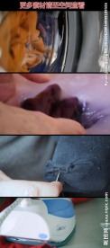 洗衣服缝补熨烫衣服实拍视频素材