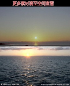 海面太阳落下实拍视频素材