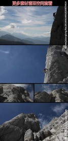 悬崖峭壁攀岩攀登高清实拍视频素