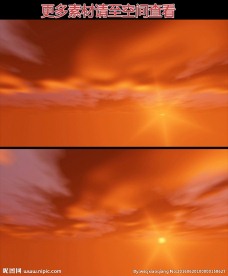 天空夕阳红云霞高清视频素材