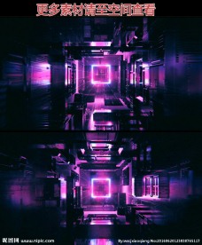 未来科幻隧道循环VJ动态背景视