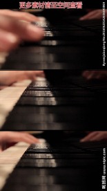 弹钢琴手部特写高清视频素材