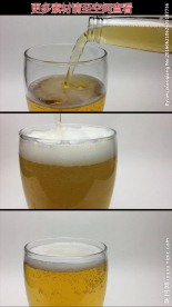 倒啤酒进玻璃酒杯高清实拍视频素