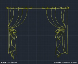 窗帘 cad