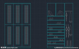 鞋柜 cad