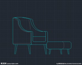 茶几 休闲沙发 CAD