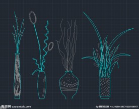 cad 装饰花瓶