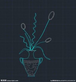 花瓶 cad