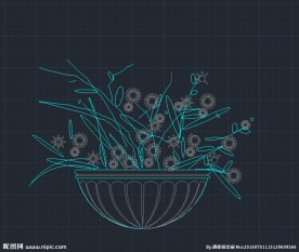 花盆 cad