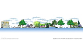 PSD园林景观手绘立面图