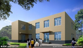 小型办公楼3D模型带材质