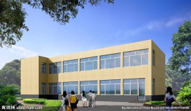 小型办公楼3D模型带材质