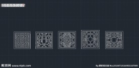 雕花 背景墙 cad
