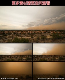 沙尘暴侵袭小镇高清实拍视频素材