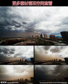 城市沙尘暴侵袭高清实拍视频素材