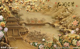 花开富贵背景墙