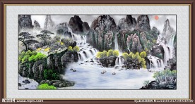国画山水 财源滚滚