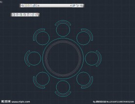 圆餐桌 cad
