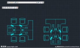办公桌椅 cad