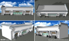 中式近代建筑max模型