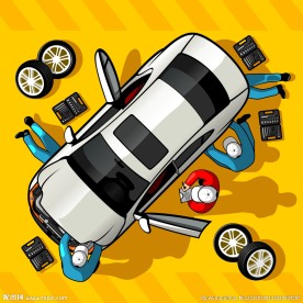 汽车修理创意海报