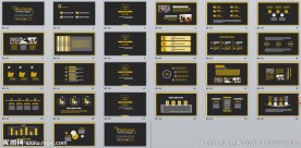 黑色黄色商务模板