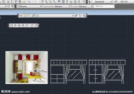 飘窗储物柜子 cad