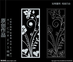 镂空雕花 移门图案  隔断图案